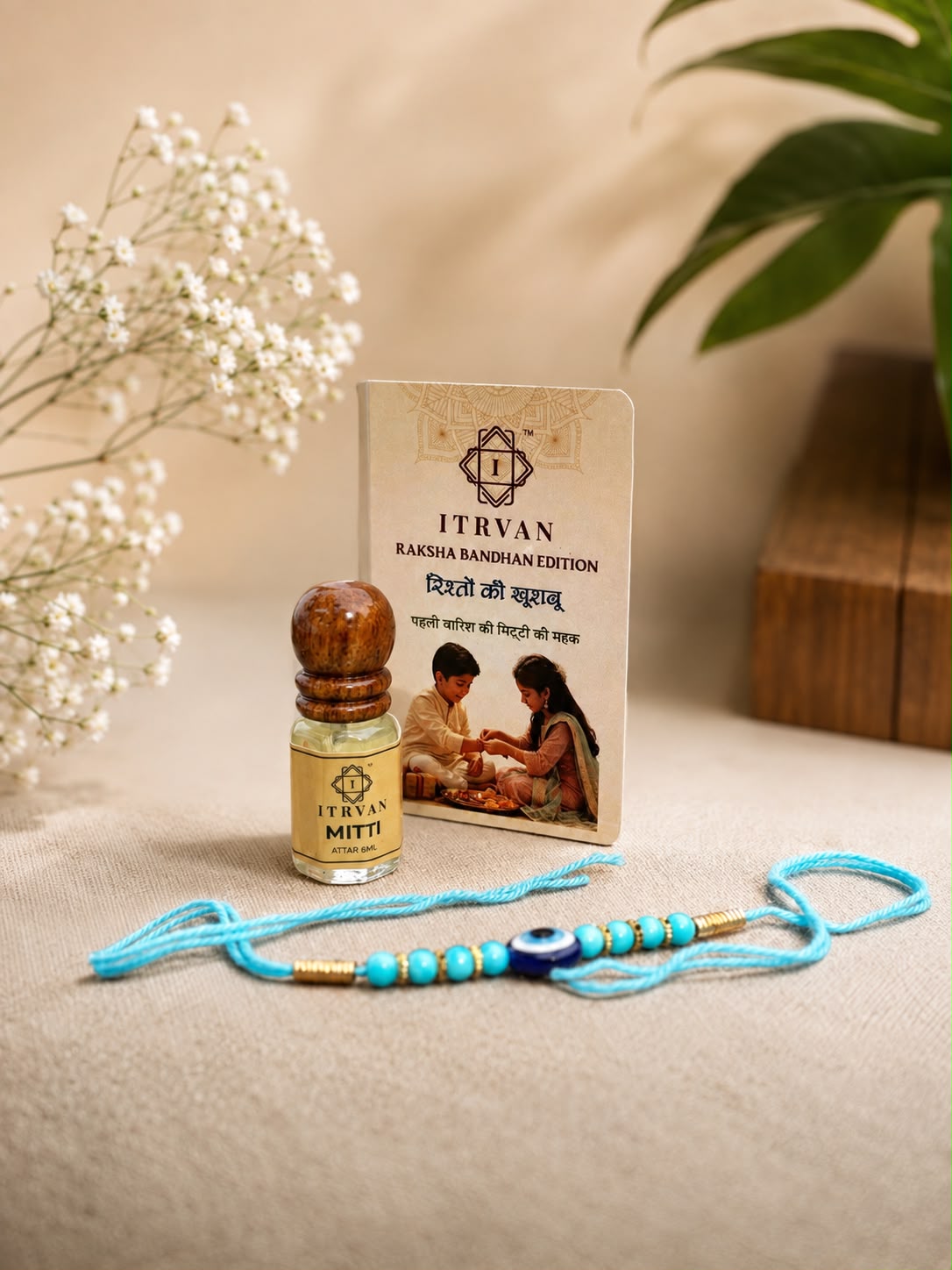 Mitti Attar Raksha Bandhan Gift Edition | Scent of Rain | Gift with Rakhi Card | Alcohol Free Natural Itra For Men And Women| 6ml Itrvan Perfumes