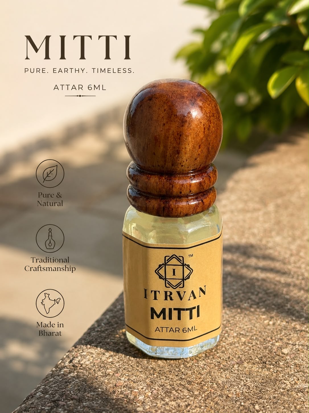 Mitti Attar Raksha Bandhan Gift Edition | Scent of Rain | Gift with Rakhi Card | Alcohol Free Natural Itra For Men And Women| 6ml Itrvan Perfumes
